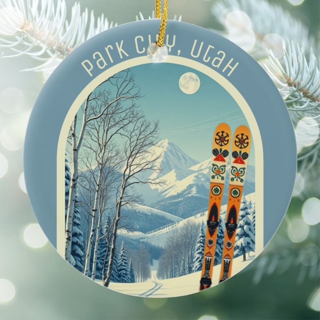 Park City Utah ski souvenir  Ceramic Tree Decoration (Creator Uploaded)