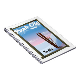 Park city Utah Ski travel poster Notebook