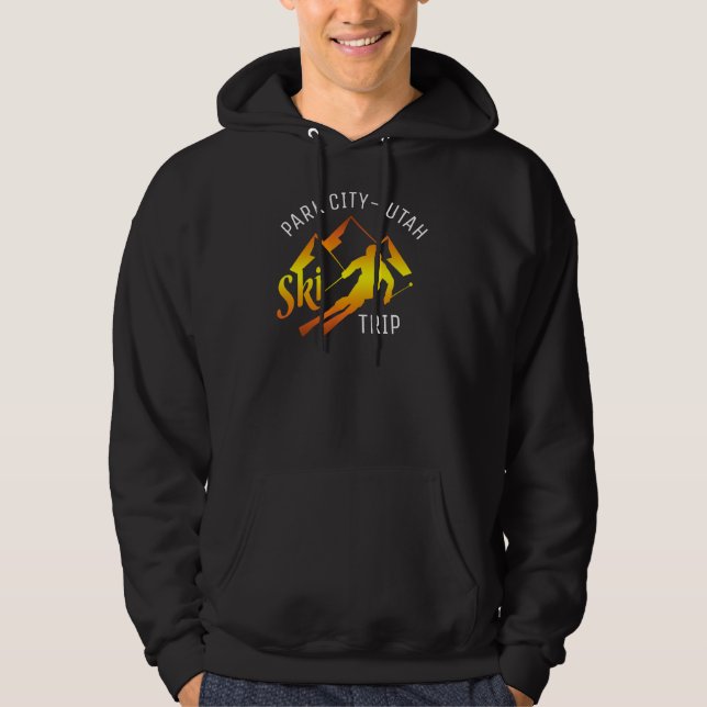Park City Utah Ski Trip Adventures Skiing Group Hoodie (Front)