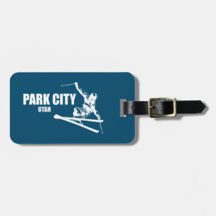 Park City Utah Skier Luggage Tag
