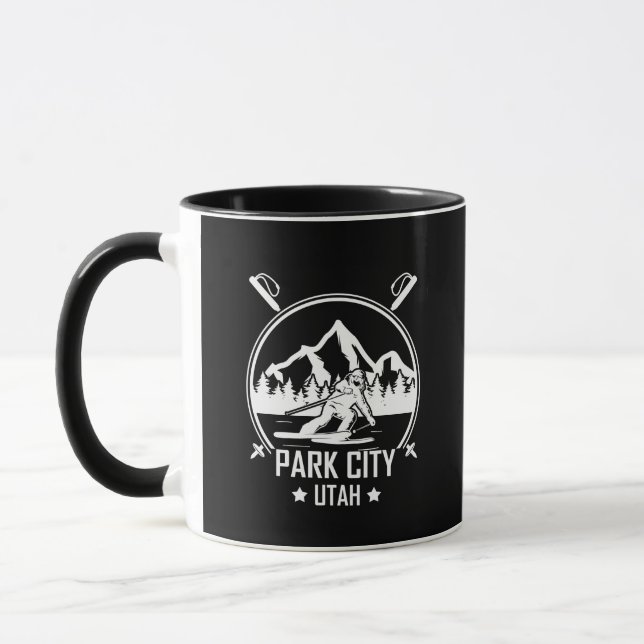 Park City Utah skiing Mug (Left)