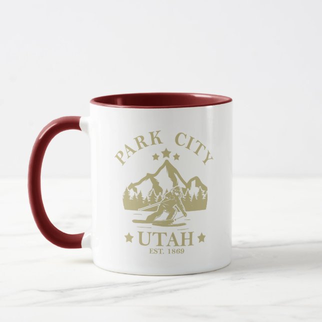 Park City Utah skiing Mug (Left)