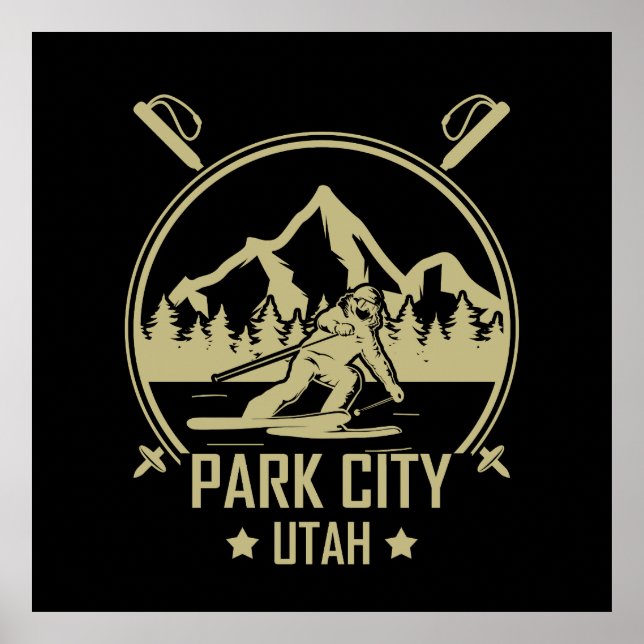 Park City Utah skiing Poster (Front)