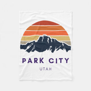 Park City Utah Skiing Snowboarding Hikers Utah Gif Fleece Blanket
