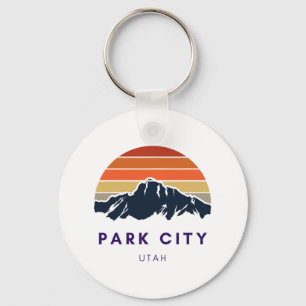 Park City Utah Skiing Snowboarding Hikers Utah Gif Key Ring
