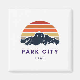 Park City Utah Skiing Snowboarding Hikers Utah Gif Magnet
