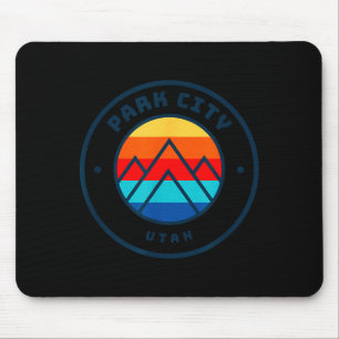 Park city utah skiing snowboarding ski family trip mouse mat