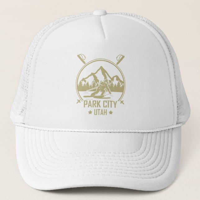 Park City Utah skiing Trucker Hat (Front)