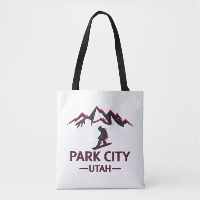 Park city Utah snowboarding Tote Bag (Front)