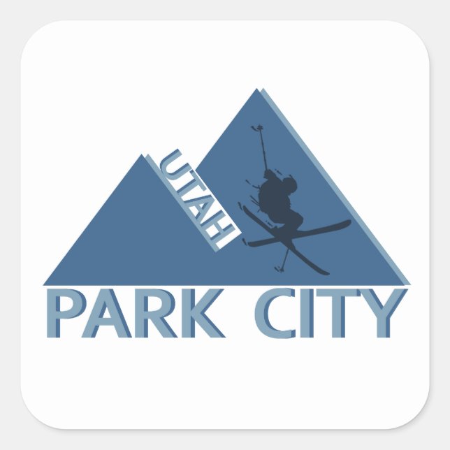 Park city Utah Square Sticker (Front)