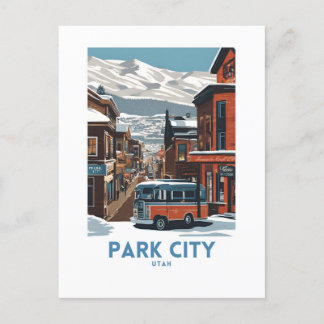 Park City Utah Travel Art Postcard