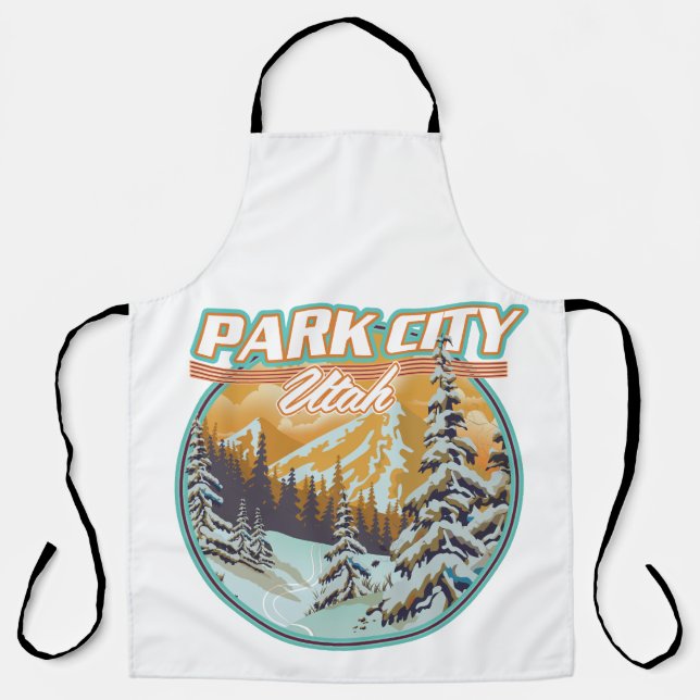 Park City Utah Travel Logo Apron (Front)