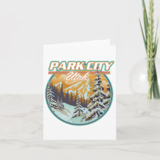 Park City Utah Travel Logo Invitation