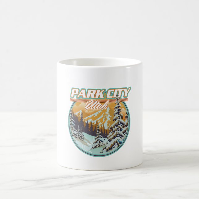 Park City Utah Travel Logo Magic Mug (Center)
