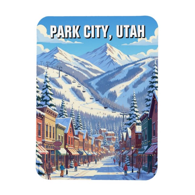 Park City Utah Travel Magnet (Vertical)