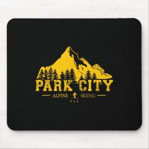 Park City Utah Usa Ski Resort Alpine Skiing Souven Mouse Mat