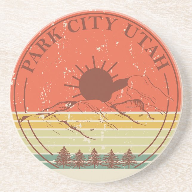 Park city Utah vintage Coaster (Front)