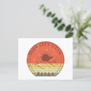 Park city Utah vintage Holiday Postcard
