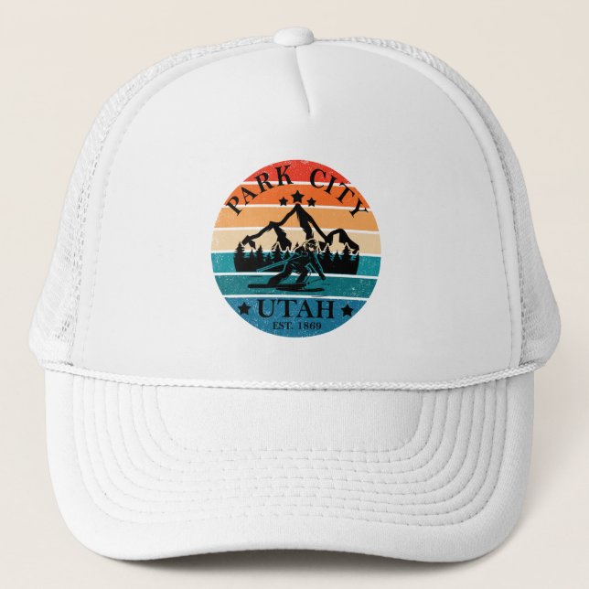 Park city Utah vintage Trucker Hat (Front)