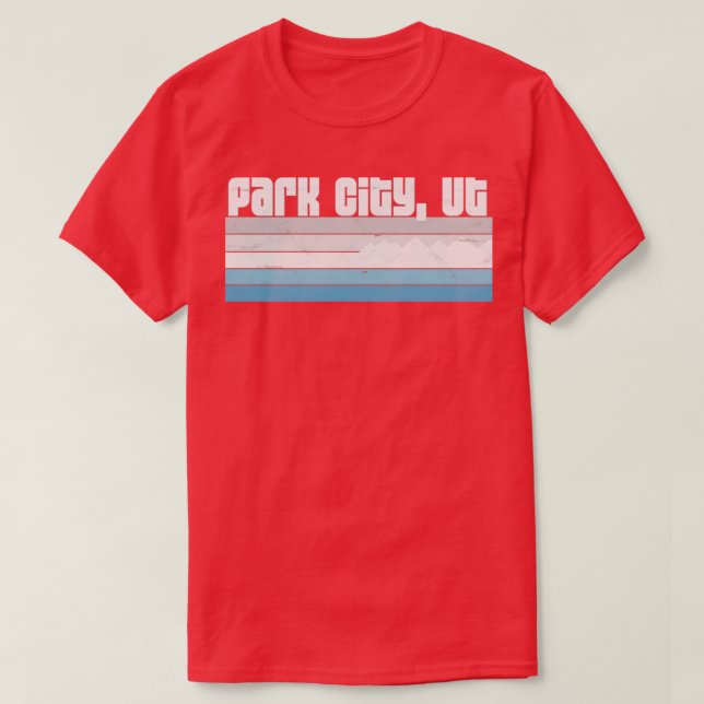 Park City Utah Winter Mountain Skiing T-Shirt (Design Front)