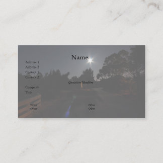 Park Entrance at Night Business Card