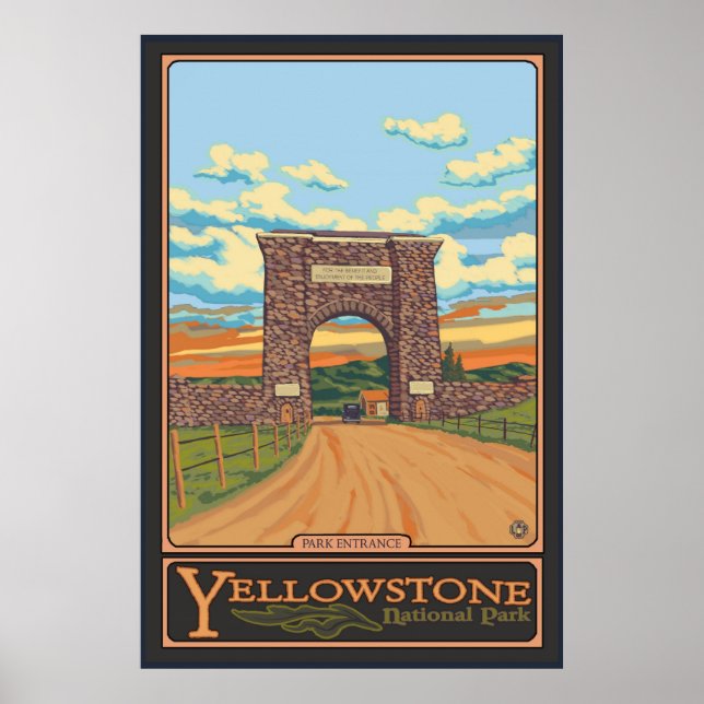 Park Entrance - Yellowstone Nat'l Park Poster (Front)