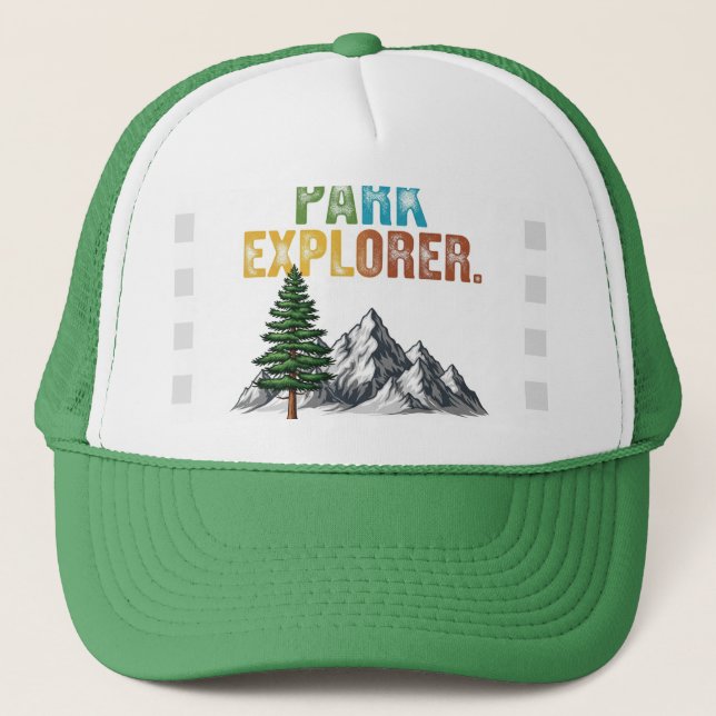 Park Explorer. t-shirt desigion. Trucker Hat (Front)
