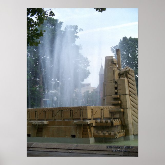 Park Fountain Poster (Front)
