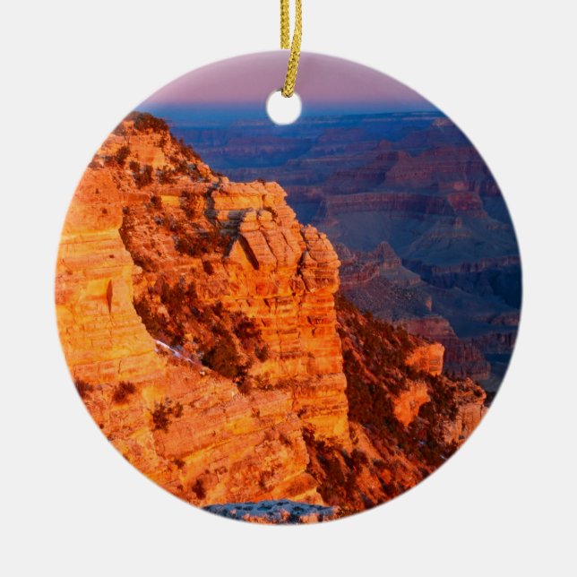 Park Grand Canyon At Sunrise Mather Point Ceramic Tree Decoration (Front)