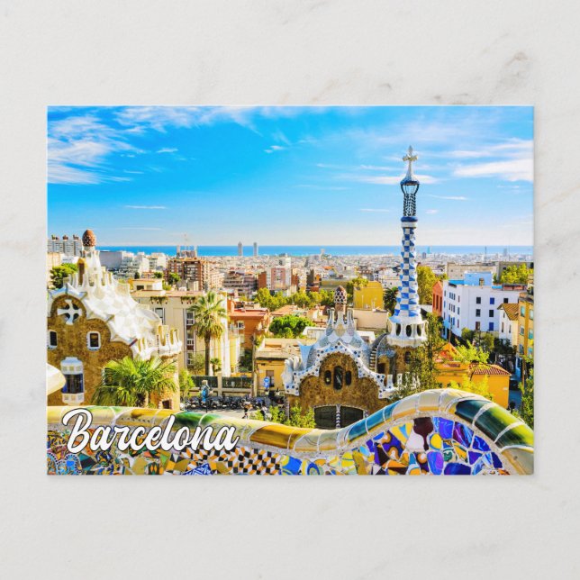 Park Guell, Barcelona, Spain Postcard (Front)