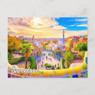 Park Guell, Barcelona, Spain Postcard