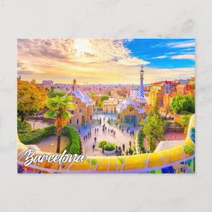 Park Guell, Barcelona, Spain Postcard
