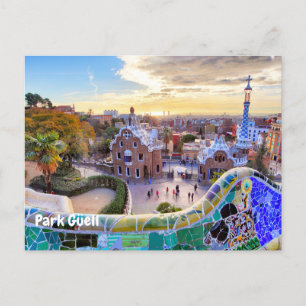 Park Güell, Barcelona, Spain  Postcard
