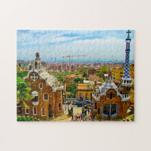 Park Guell Gaudi Barcelona. Jigsaw Puzzle