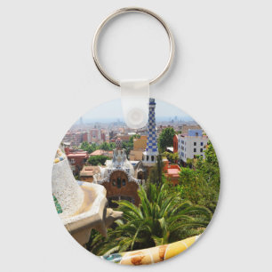 Park Guell in Barcelona, Spain Key Ring