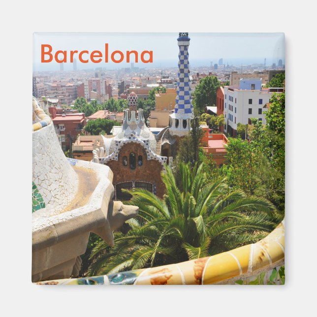 Park Guell in Barcelona, Spain Magnet (Front)