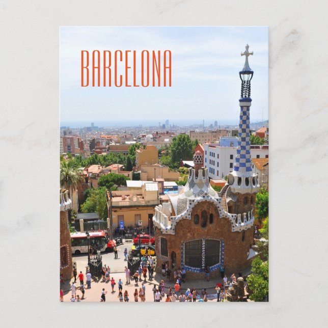 Park Guell in Barcelona, Spain Postcard (Front)