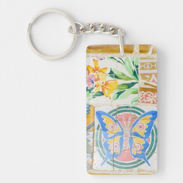 Park Guell mosaics keychain (Front)