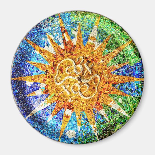 Park Guell mosaics Magnet (Front)