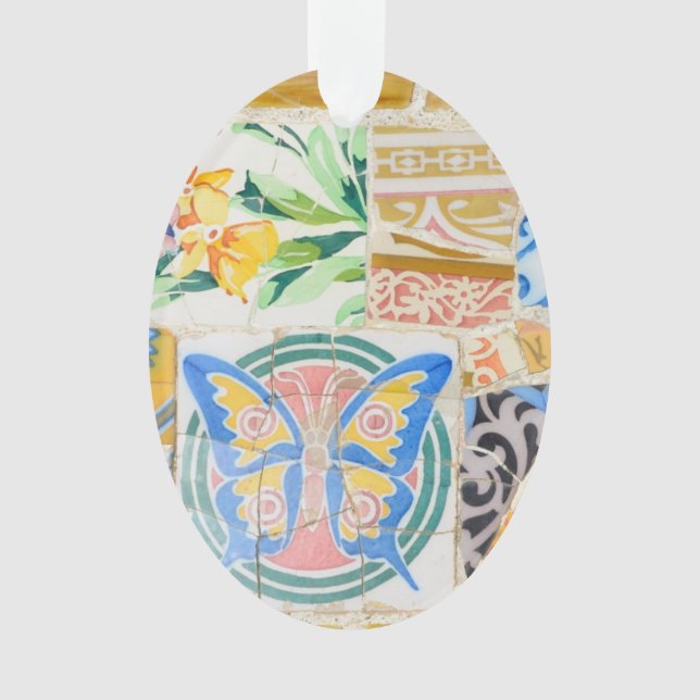 Park Guell mosaics Ornament (Front)