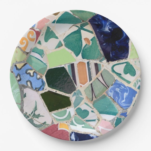 Park Guell mosaics Paper Plate (Front)