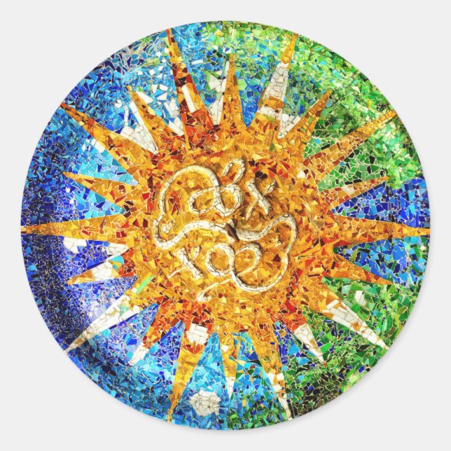 Park Guell mosaics Sticker (Front)
