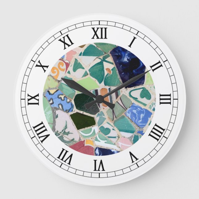 Park Guell mosaics Wall Clock (Front)