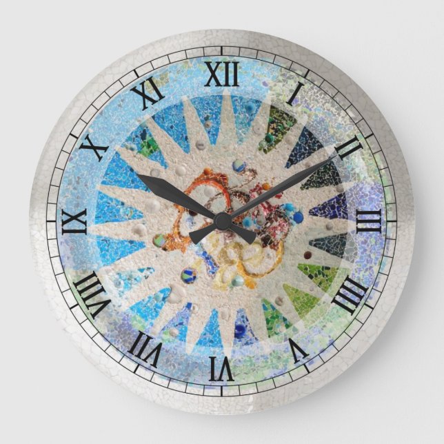 Park Guell mosaics Wall Clock (Front)