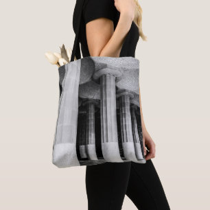 Park Güell of Antonio Gaudi in Barcelona bnw photo Tote Bag