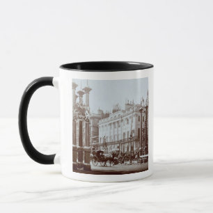 Park Lane being decorated for Queen Victoria's Dia Mug
