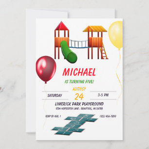 Park Playground Fun Kids Birthday Invitation