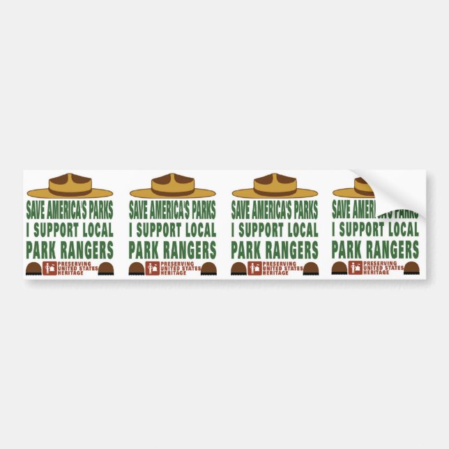 park ranger bumper_sticker_x4 bumper sticker (Front)