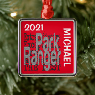Park Ranger Extraordinaire CUSTOM Metal Tree Decoration