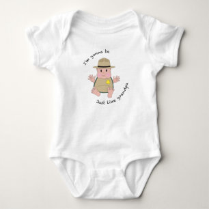 Park ranger grandpa baby bodysuit